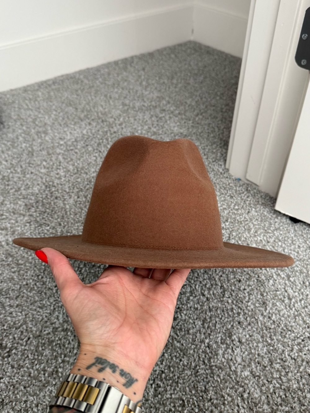 GIGI PIP Brown Wide-Brim Felt Rancher Hat